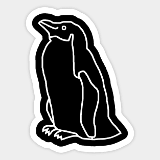 Ghost Penguin Minimal Style Sticker